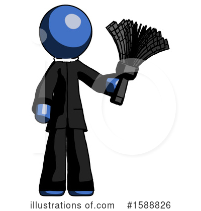Royalty-Free (RF) Blue Design Mascot Clipart Illustration by Leo Blanchette - Stock Sample #1588826
