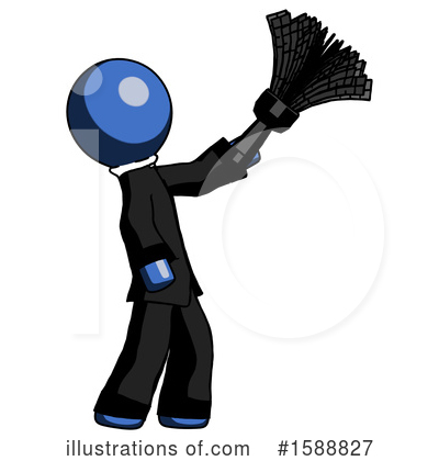 Royalty-Free (RF) Blue Design Mascot Clipart Illustration by Leo Blanchette - Stock Sample #1588827