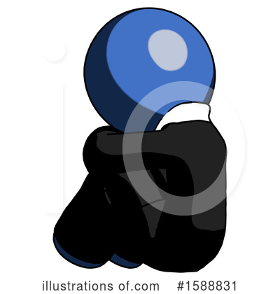 Royalty-Free (RF) Blue Design Mascot Clipart Illustration by Leo Blanchette - Stock Sample #1588831