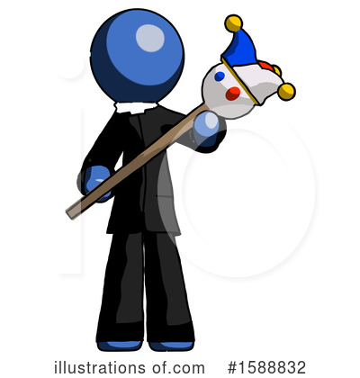 Royalty-Free (RF) Blue Design Mascot Clipart Illustration by Leo Blanchette - Stock Sample #1588832