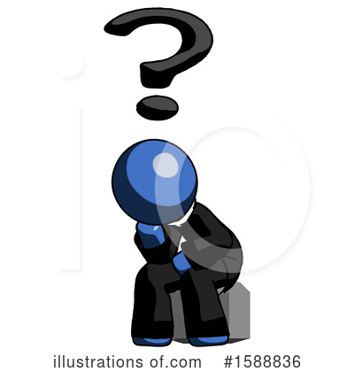 Royalty-Free (RF) Blue Design Mascot Clipart Illustration by Leo Blanchette - Stock Sample #1588836