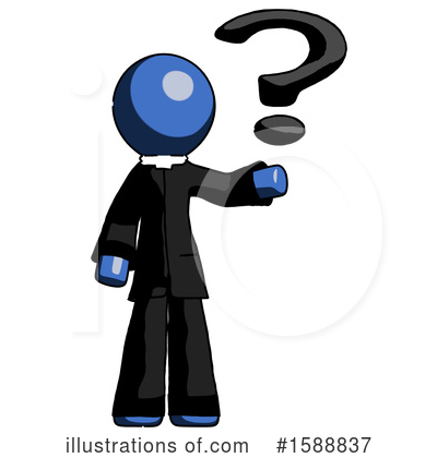 Royalty-Free (RF) Blue Design Mascot Clipart Illustration by Leo Blanchette - Stock Sample #1588837