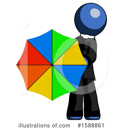 Royalty-Free (RF) Blue Design Mascot Clipart Illustration by Leo Blanchette - Stock Sample #1588861