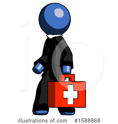 Royalty-Free (RF) Blue Design Mascot Clipart Illustration by Leo Blanchette - Stock Sample #1588868