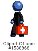 Blue Design Mascot Clipart #1588868 by Leo Blanchette