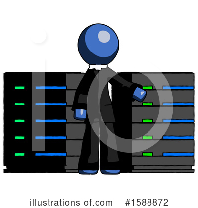 Royalty-Free (RF) Blue Design Mascot Clipart Illustration by Leo Blanchette - Stock Sample #1588872