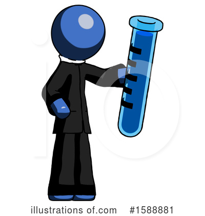 Royalty-Free (RF) Blue Design Mascot Clipart Illustration by Leo Blanchette - Stock Sample #1588881