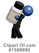 Blue Design Mascot Clipart #1588890 by Leo Blanchette