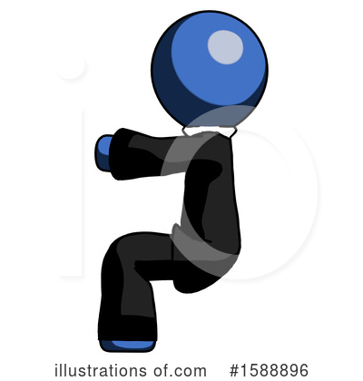 Royalty-Free (RF) Blue Design Mascot Clipart Illustration by Leo Blanchette - Stock Sample #1588896