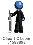 Blue Design Mascot Clipart #1588898 by Leo Blanchette