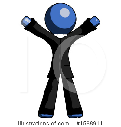 Royalty-Free (RF) Blue Design Mascot Clipart Illustration by Leo Blanchette - Stock Sample #1588911