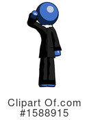 Blue Design Mascot Clipart #1588915 by Leo Blanchette