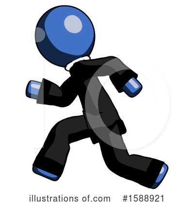 Royalty-Free (RF) Blue Design Mascot Clipart Illustration by Leo Blanchette - Stock Sample #1588921
