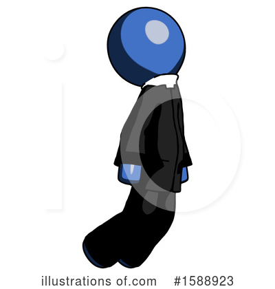 Royalty-Free (RF) Blue Design Mascot Clipart Illustration by Leo Blanchette - Stock Sample #1588923