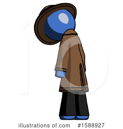Royalty-Free (RF) Blue Design Mascot Clipart Illustration by Leo Blanchette - Stock Sample #1588927