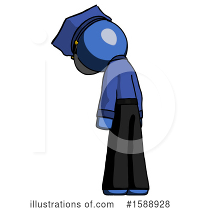 Royalty-Free (RF) Blue Design Mascot Clipart Illustration by Leo Blanchette - Stock Sample #1588928