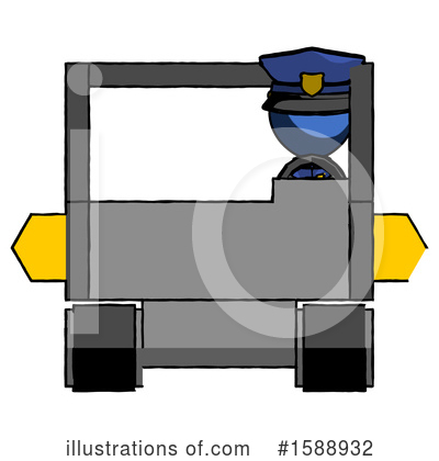 Royalty-Free (RF) Blue Design Mascot Clipart Illustration by Leo Blanchette - Stock Sample #1588932