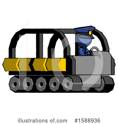 Royalty-Free (RF) Blue Design Mascot Clipart Illustration by Leo Blanchette - Stock Sample #1588936