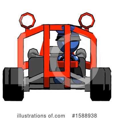 Royalty-Free (RF) Blue Design Mascot Clipart Illustration by Leo Blanchette - Stock Sample #1588938