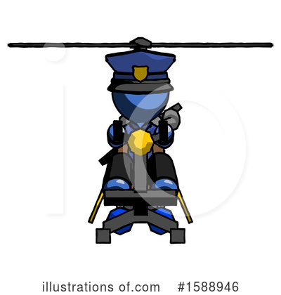 Royalty-Free (RF) Blue Design Mascot Clipart Illustration by Leo Blanchette - Stock Sample #1588946