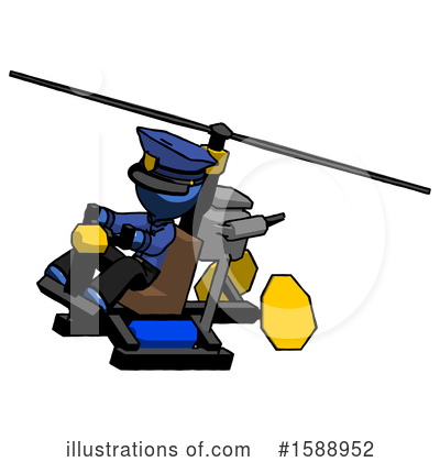 Royalty-Free (RF) Blue Design Mascot Clipart Illustration by Leo Blanchette - Stock Sample #1588952