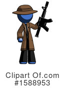 Blue Design Mascot Clipart #1588953 by Leo Blanchette