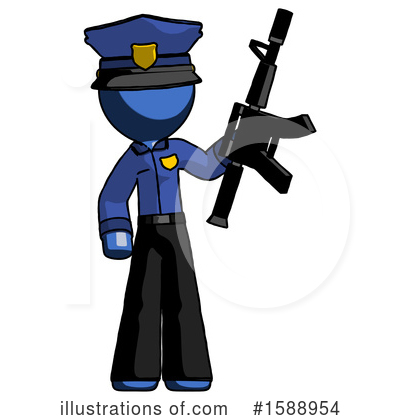 Royalty-Free (RF) Blue Design Mascot Clipart Illustration by Leo Blanchette - Stock Sample #1588954