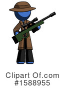 Blue Design Mascot Clipart #1588955 by Leo Blanchette