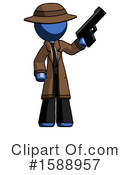 Blue Design Mascot Clipart #1588957 by Leo Blanchette
