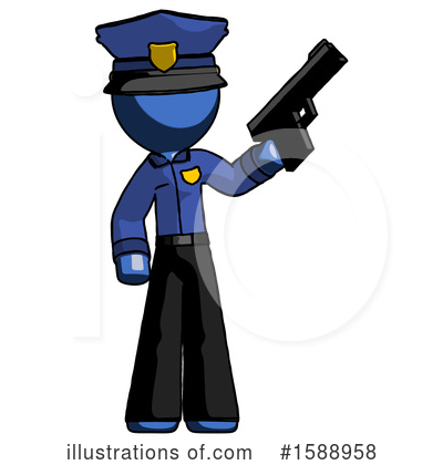 Royalty-Free (RF) Blue Design Mascot Clipart Illustration by Leo Blanchette - Stock Sample #1588958