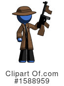 Blue Design Mascot Clipart #1588959 by Leo Blanchette
