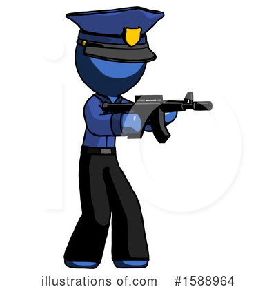 Royalty-Free (RF) Blue Design Mascot Clipart Illustration by Leo Blanchette - Stock Sample #1588964