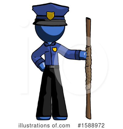 Royalty-Free (RF) Blue Design Mascot Clipart Illustration by Leo Blanchette - Stock Sample #1588972