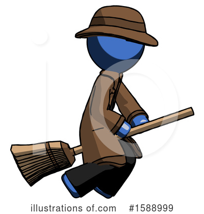 Royalty-Free (RF) Blue Design Mascot Clipart Illustration by Leo Blanchette - Stock Sample #1588999