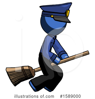Royalty-Free (RF) Blue Design Mascot Clipart Illustration by Leo Blanchette - Stock Sample #1589000