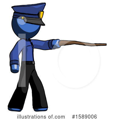 Royalty-Free (RF) Blue Design Mascot Clipart Illustration by Leo Blanchette - Stock Sample #1589006