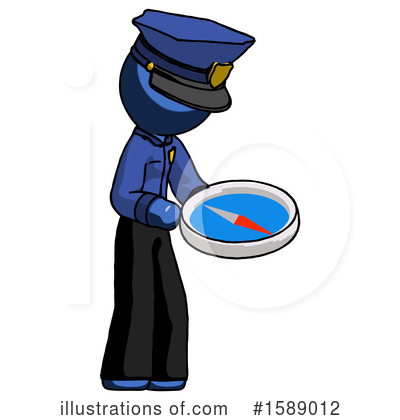 Royalty-Free (RF) Blue Design Mascot Clipart Illustration by Leo Blanchette - Stock Sample #1589012