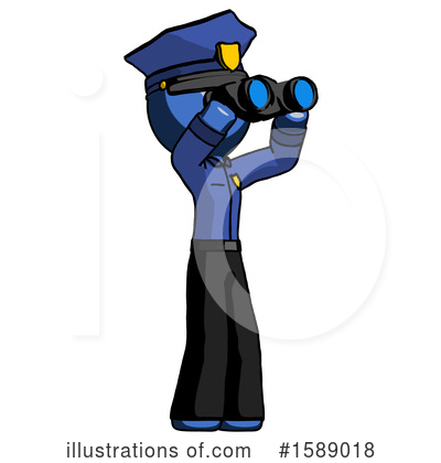 Royalty-Free (RF) Blue Design Mascot Clipart Illustration by Leo Blanchette - Stock Sample #1589018