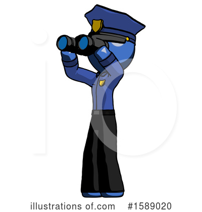Royalty-Free (RF) Blue Design Mascot Clipart Illustration by Leo Blanchette - Stock Sample #1589020