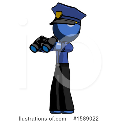 Royalty-Free (RF) Blue Design Mascot Clipart Illustration by Leo Blanchette - Stock Sample #1589022