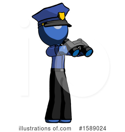 Royalty-Free (RF) Blue Design Mascot Clipart Illustration by Leo Blanchette - Stock Sample #1589024