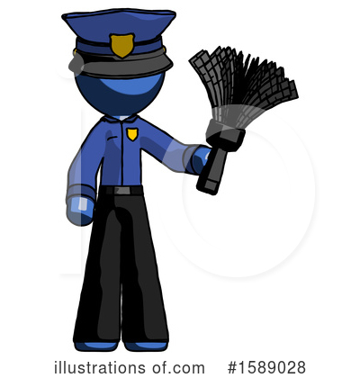 Royalty-Free (RF) Blue Design Mascot Clipart Illustration by Leo Blanchette - Stock Sample #1589028