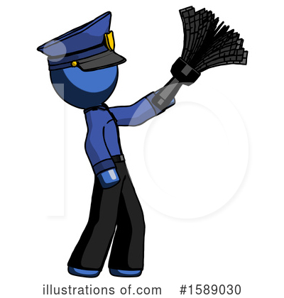 Royalty-Free (RF) Blue Design Mascot Clipart Illustration by Leo Blanchette - Stock Sample #1589030