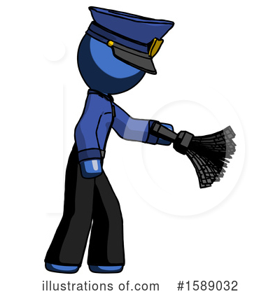 Royalty-Free (RF) Blue Design Mascot Clipart Illustration by Leo Blanchette - Stock Sample #1589032