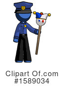 Blue Design Mascot Clipart #1589034 by Leo Blanchette