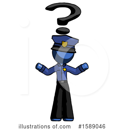 Royalty-Free (RF) Blue Design Mascot Clipart Illustration by Leo Blanchette - Stock Sample #1589046