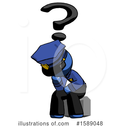 Royalty-Free (RF) Blue Design Mascot Clipart Illustration by Leo Blanchette - Stock Sample #1589048
