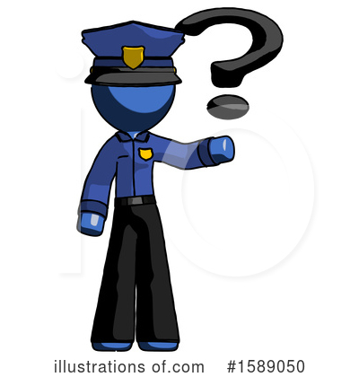 Royalty-Free (RF) Blue Design Mascot Clipart Illustration by Leo Blanchette - Stock Sample #1589050