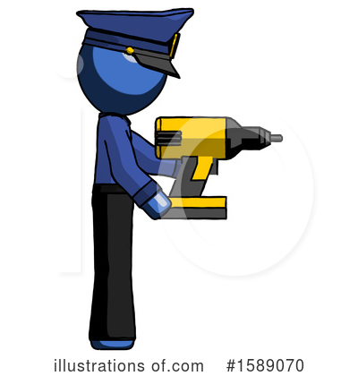 Royalty-Free (RF) Blue Design Mascot Clipart Illustration by Leo Blanchette - Stock Sample #1589070