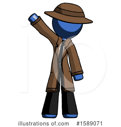 Royalty-Free (RF) Blue Design Mascot Clipart Illustration by Leo Blanchette - Stock Sample #1589071